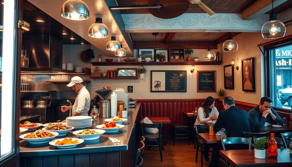 Schnelle Küche im Bistro